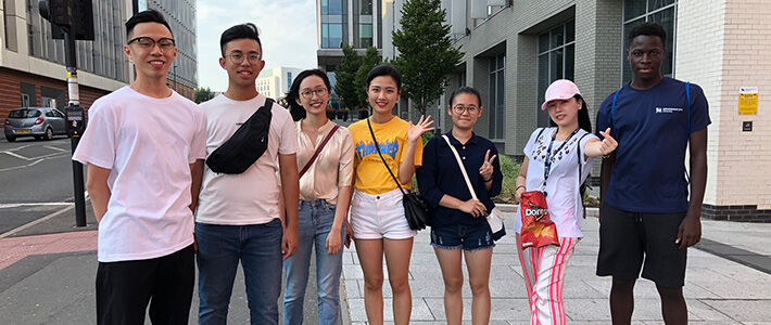 Summer School students outside City Centre campus