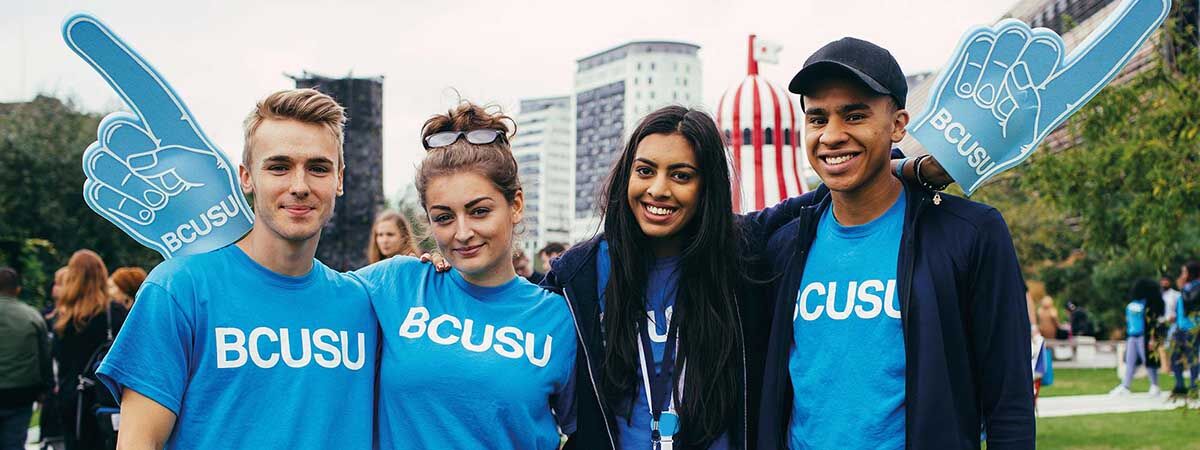 Students in BCUSU t-shirts