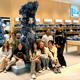 BCU students alongside Selfridges staff for the 'Serene' sculpture installation