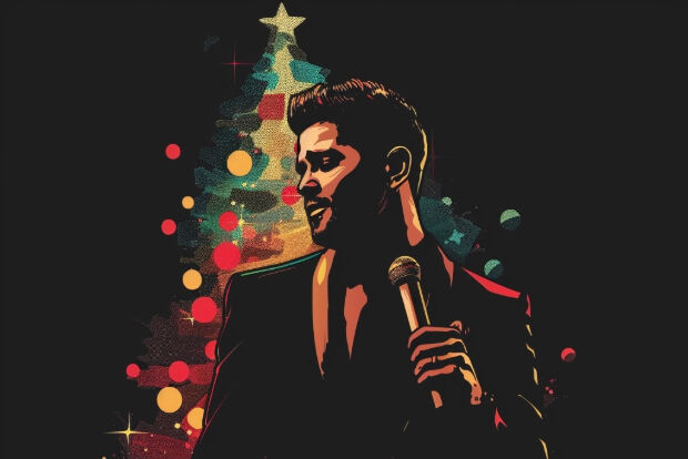 Pop singer, Michael Buble in vector form