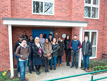 Built Environment students at a Bromford development