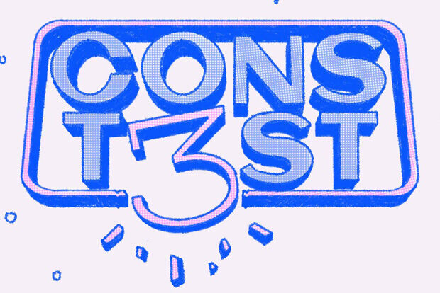 ConsTest logo in the style of a 1970s children's TV show