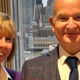 Dawn Quick with husband Peter Quick at the Shard in London.