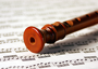 Recorder and music sheet