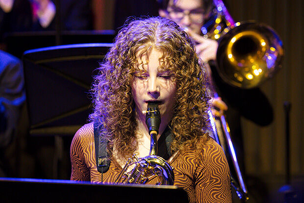 Female jazz saxophonist