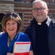 Father Grant Ciccone on a recent visit to Birmingham to see Ann-Marie Dodson