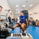 BCU Lecturer Craig Perrin with BCFC forward Ava Baker conducting testing on the isokinetic dynamometer which helps in testing muscle strength