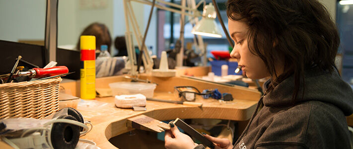 Jewellery student at work