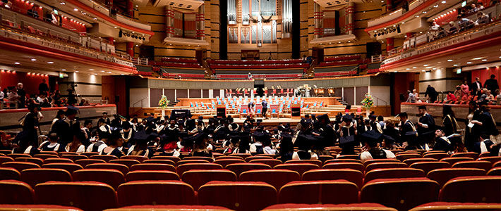 Symphony Hall during graduation ceremony
