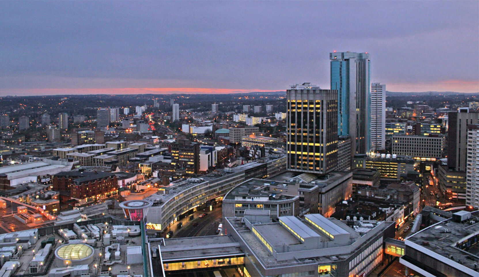 Birmingham City Skyline at night