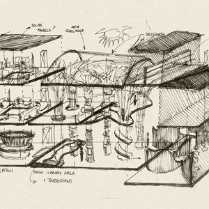 Sketch plan of a library