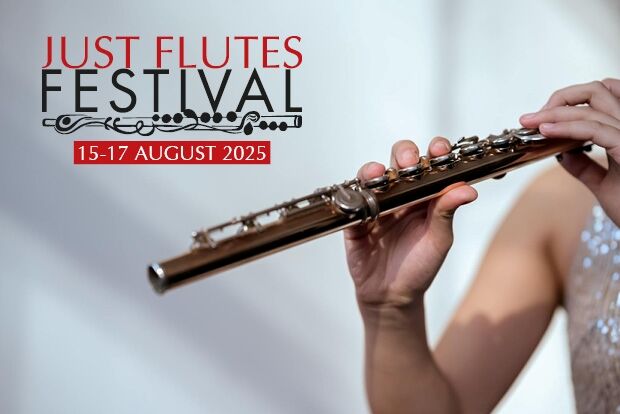 Just Flutes inaugural festival at Royal Birmingham Conservatoire featuring performances, talks and masterclasses 15 - 17 Aug 2025