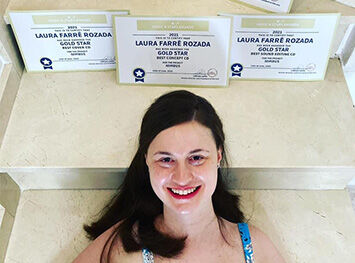 Laura Farre Rozada with some of her awards