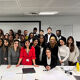 MA Design Management students taking part in Dragons’ Den-style event