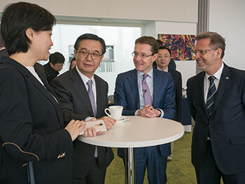 Professor Cliff Allan, Gao Hucheng and Lord Maude