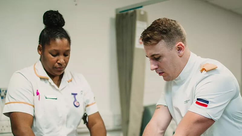 Two nursing students