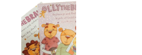 The first three Olly the Brave books spread out flat.