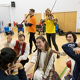 Students at Opera Tutti, an immersive multi-sensory concert designed for children and young people