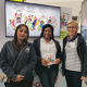 Professor Fiona Cowdell and student ambassadors on the stand at the Rapid Eczema event in New Street Station Sept 2024