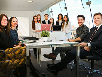 Fashion students working with Selfridges