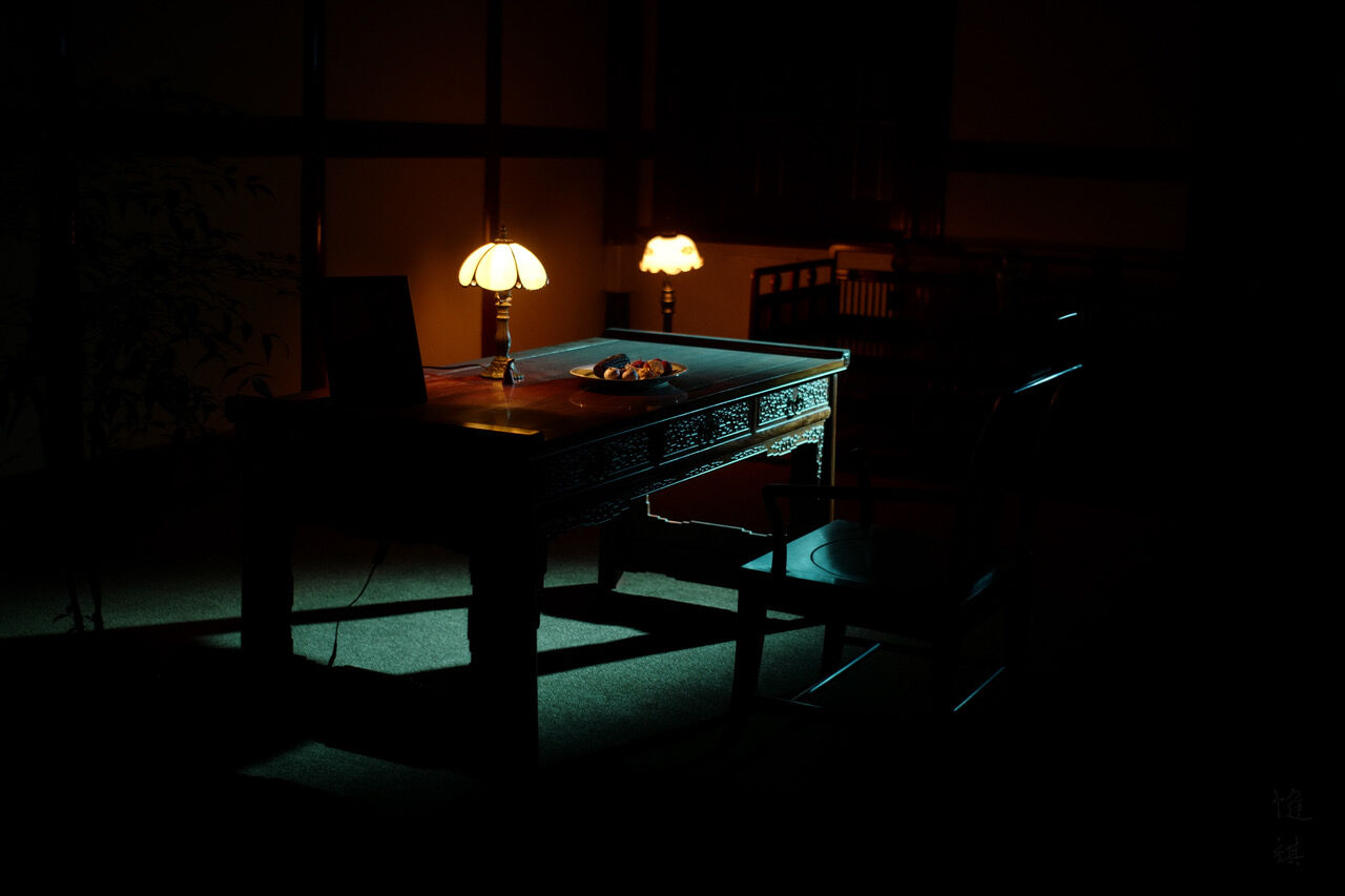 Dark room art exhibition