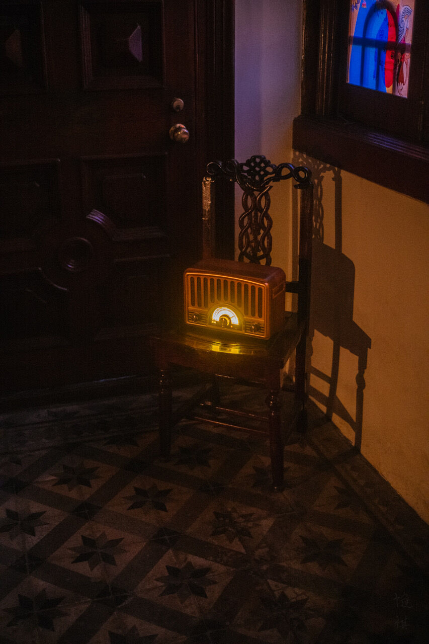 Chair in dim room