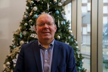 RBC Principal Stephen Maddock OBE and a Christmas Tree