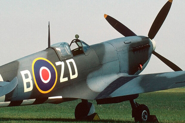 Spitfire on the ground