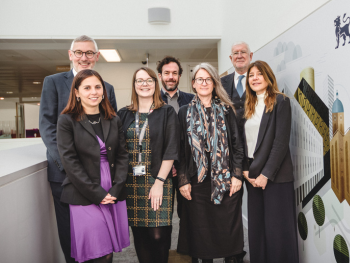 (L-R) Prof Jon Yorke, Nicoletta Zappile, Dr Alice Storey, Imri Schattner-Ornan, Barbara Fontana, Gianni Magazzeni, Francesca Restifo