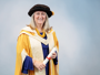 Baroness Jacqui Smith wearing graduation robes
