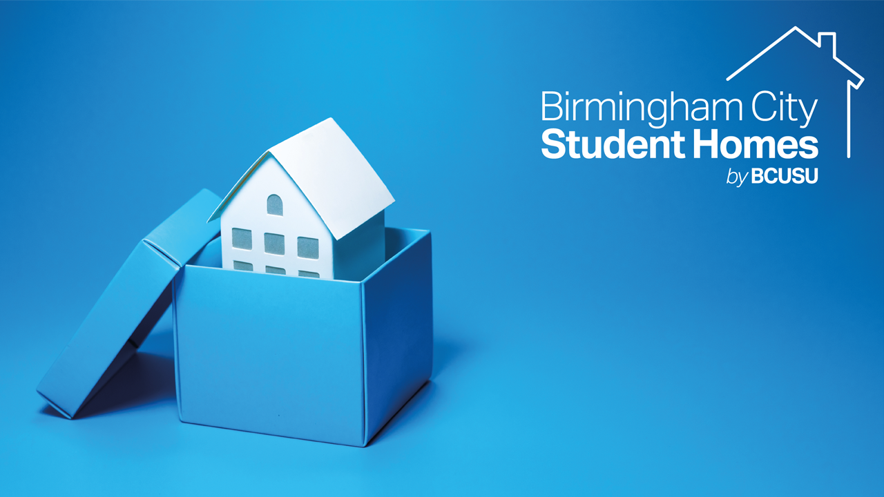 BCUSU Student Homes Logo that reads - Birmingham City Student Homes by BCUSU